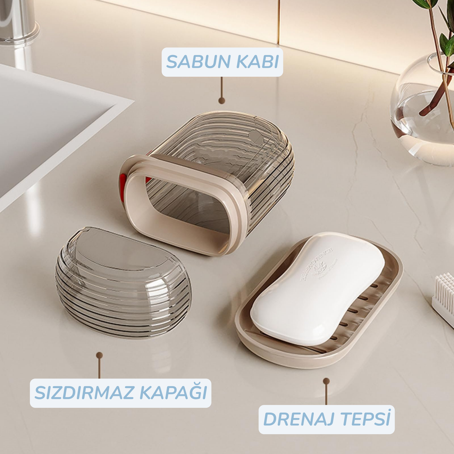 Sızdırmaz Taşınabilir Sabunluk